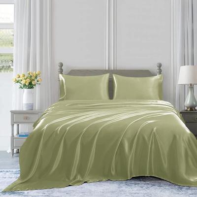 China Comfortable Soft Anti-pilling Skin Care Silky Soft Satin Bed Linen for sale