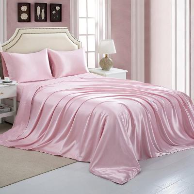 China Anti-pilling Ultra Soft Silky Satin Bedding Set With 18