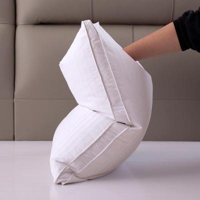 China Anti-pilling Bed Pillow For Sleeping White Down Pillow Insert With 100% Cotton Cover for sale