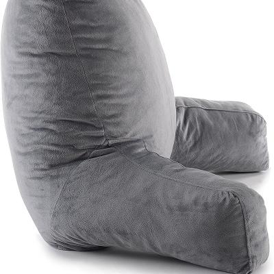 China Anti Dust Mite Bed Rest Reading Pillow - Bedrest Pillows With Arm Rests And Neck Roll for sale