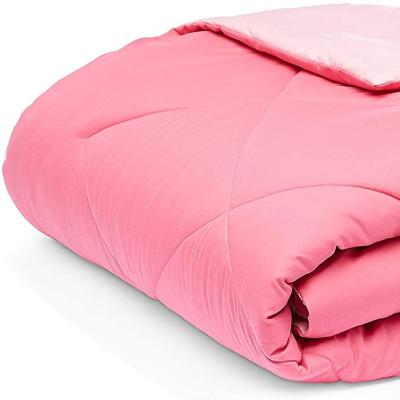 China Plain Soft Color Quilted Wholesale Comforter With Microfiber Duvet Cover for sale