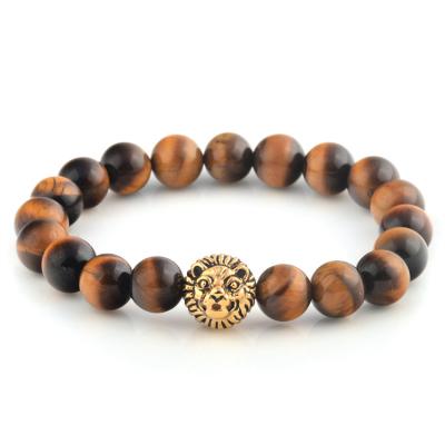 China Casual/Sports 8MM, 10MM, 12MM, 14MM Tiger Eye Stone Bracelet Good Quality for sale