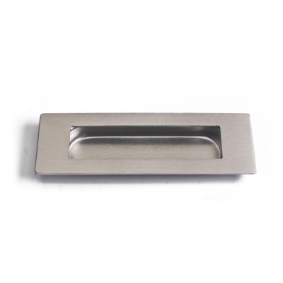 China Modern Stainless Steel Kitchen Door Concealed Pull Furniture Cabinet Drawer Recessed Flush Handle for sale