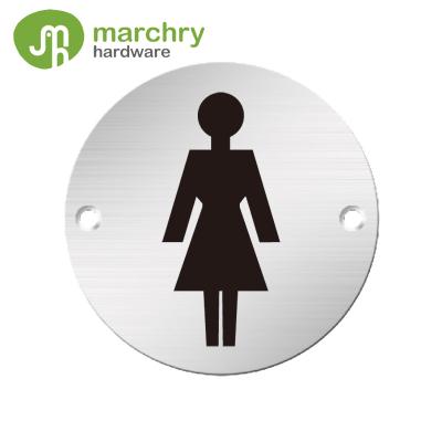 China Modern Public Toilet Room Sign Female WC Signage Toilet Door Sign Plate for sale