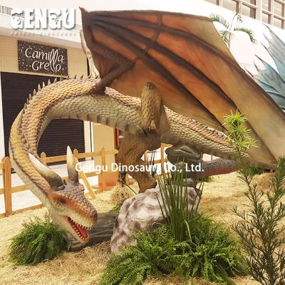 China The Outdoor Or Indoor Venue Silicone Rubber Dragon Statue Outdoor Animatronic for sale