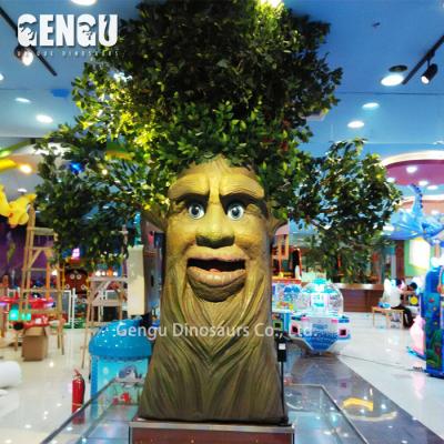 China Steel Life Size Rubber Waterproof Artificial Talking Tree For Vacation for sale