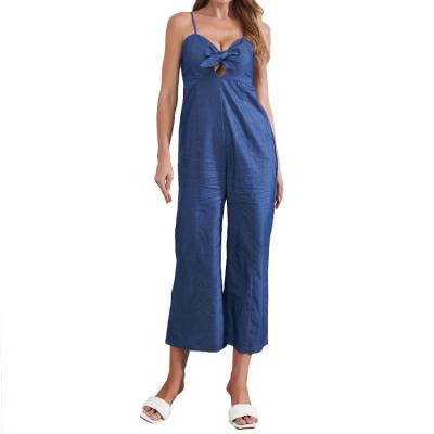 Cina Hollow Sling Backless Summer New Products Bow-Knot Women One Piece Jumpsuits Women Jumpsuit in vendita