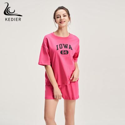 Κίνα Fashion Women Summer New Clothing Personality Sports Casual Women T-shirt Shorts Two-piece προς πώληση