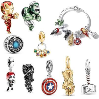 China Fashionable Wholesale New Arrival Marvel's Avengers DIY Charms 925 Silver Dangle Charms For Bracelets Jewelry Making for sale