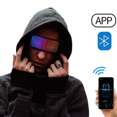 China Hot New OEM Wireless Magic App Control USB Rechargeable Flashing Flashing Glasses for sale