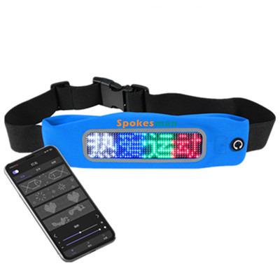 China With LED SCREEN DISPLAY control by APP design advertising new outdoor sports belt pocket bag pussy package led waist bag for sale