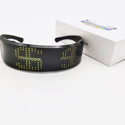 China 2021 Fashion Wholesale High Quality Wireless Smart Display DIY Message APP Control Leading Glasses Wireless Christmas Party for sale