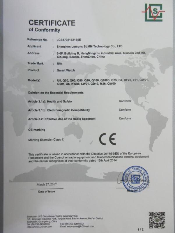 CE - Shenzhen Lemons Slmm Technology Co., Ltd.