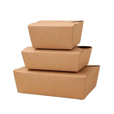 China Disposable Biodegradable Food Box Paper Packaging Food Packaging Bento Box for sale