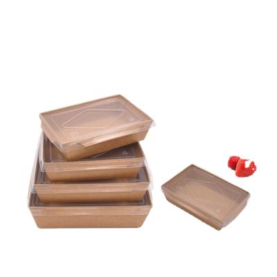 China Disposable Food Grade Brown Kraft Paper Disposable Recycled Food Bowl for sale