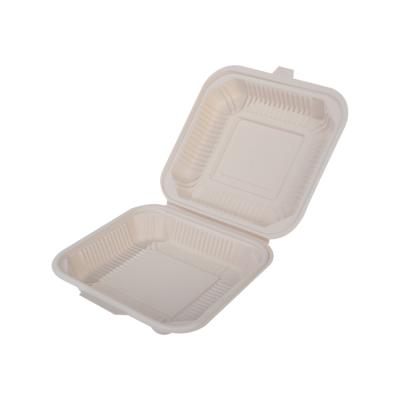 China Microwavable Biodegradable Disposable Cornstarch To Go Food Container 600/900ml Plastic For Food Packaging for sale