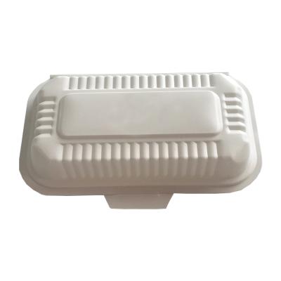 China 600ml Cornstarch Microwavable Biodegradable Disposable Plastic Food Container For Food Packaging for sale