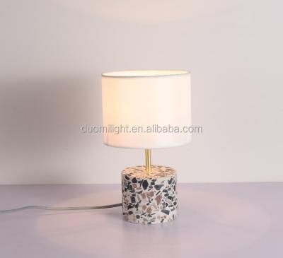 China Nordic EUROPEAN Morden Mosaic Table Lamp Terrazzo Cement Table Lamps For Home Decor Power Outlets Hotel Table Lamps With Switch for sale