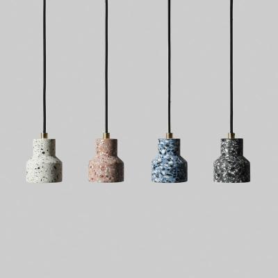 China Unique New Design Modern Chandelier Lamp Industrial Concrete Terrazzo Hanging Pendant Light Fixture for sale