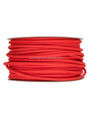 China Pendants Wholesale 2 Core 3 Core Fabric Cable Cotton Textile Cable Braided Electrical Wire For Vintage Lighting for sale