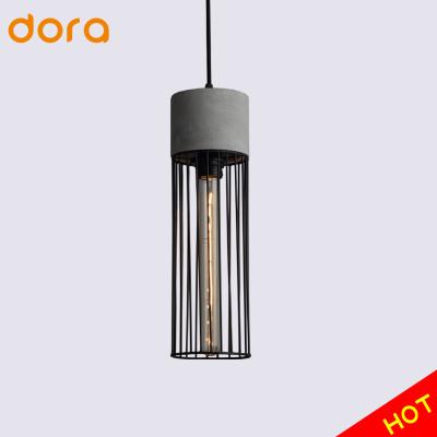 China Hotel Villa Bar Craft Style Retro Creative Concrete Cage Chandelier Traditional Indoor Modern Bedroom Decoration for sale