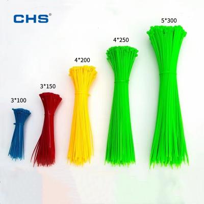 China CHS design Affordable and practical 4.6*200 stop retreat nylon naughty color castle cable ties self-locking detachable cable ties for sale