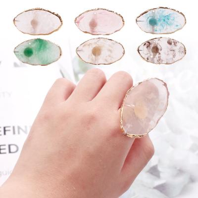 China Convenient Portable Colorful Makeup Art Tray Palette Ring Mixing Makeup Nail Palette Customize Nail Art Makeup Palette for sale