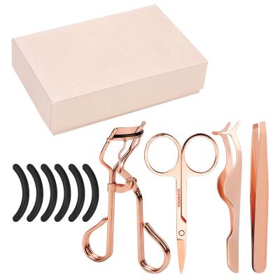 China 4pcs Eyelash Extension Kit Stainless Steel Eyebrow Clip Beauty Eyelash Tweezers Set Gradient False Eyelash Tool Kit 4pcs Eyelash Extension Kit for sale