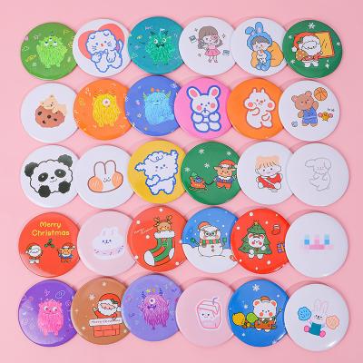 China Cheap Wholesale Personalized Price Christmas Gifts For Women Portable Cute Makeup Pocket Mirror Round Small Mirror for sale