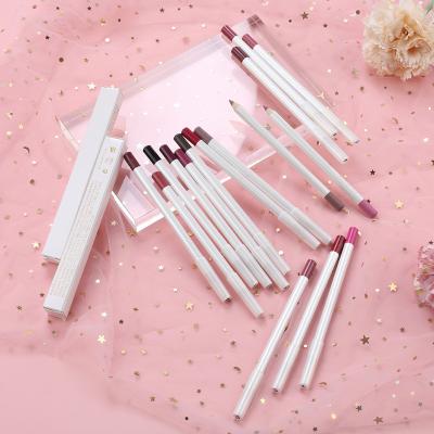 China Newest 16 Colors Waterproof Vegan Lipliners Pencil Free Waterproof Crulty Lip Liner Private Label Brand Lip Liner for sale