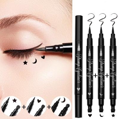 China Wholesale 3PCS Waterproof Dual Ended Eye Liner Stamp Eye Liner Pencil Private Label Liquid Eyeliner Set for sale