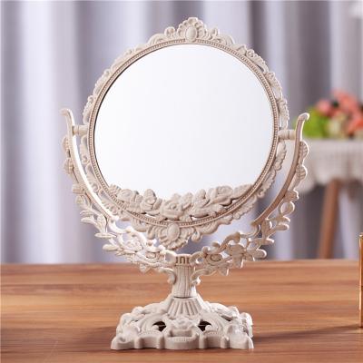 China Round Double Sided Portable Mirror Desktop Makeup Artist Mirror for Office for sale