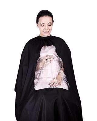 China Hair Cutting Nylon Barber Gown Cape with Metal Hook Professional for Hair Cutting, Styling for sale