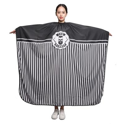 China Polyeste Hair Cutting Capes Salon Barber Gown Waterproof Haircutting Cloth Anti-Static Apron With Skull Pattern for sale