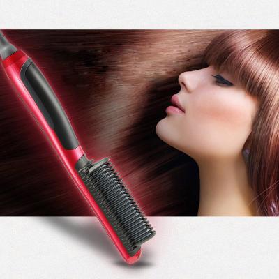 China Hair Straightener Brush Acrylic Electric Ceramic Hair Care Styling Tool Hair Straightening Comb Automatic Massager Iron Fast Heating Brushes for sale