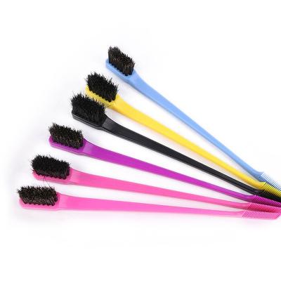 China 17cm Beauty Plastic Double Sided Edge Control Hair Comb Hair Styling Hair Brush for sale