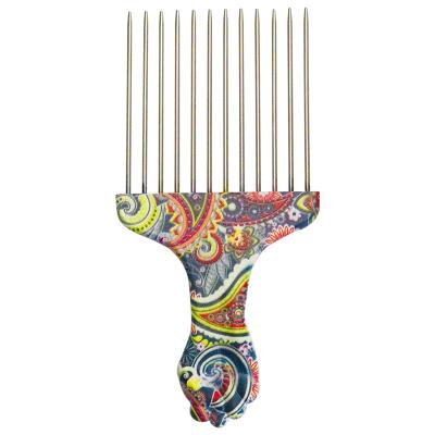 China Popular Professional Metal Salon Use African Afro Afro Hair Comb For Professional Hair Styling Styling Comb for sale