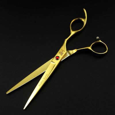 China Golden Professional-Hair-Cut-Shears 7inch Bird Hair Scissors Barber Left Handed Hair Clipper for sale