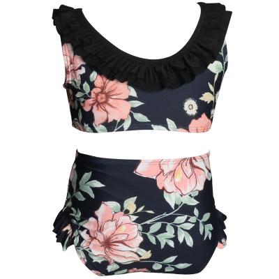 China 2023 OEM Fashion Print Children's Swimwear Girl's Children's Swimsuit Floral Print Vendor Swimwear Girl Kids Plus Size Swimwear New for sale