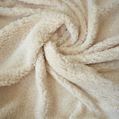 China Polyester Sherpa Fabrics for Autumn&Winter Fashion Dress Designs Static-free Anti-microbial color fastness more than 4 for sale