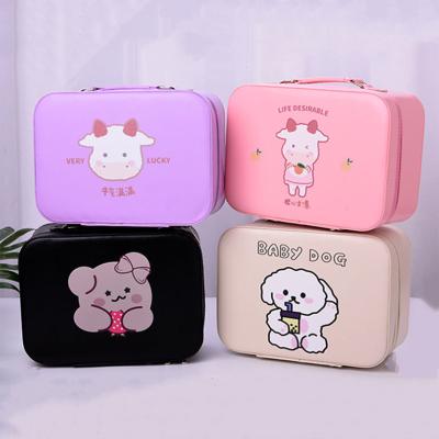 China Durable High Quality Large Mirror Zipper Suction Cute Printing Custom Cosmetic String Bag With Designs for sale