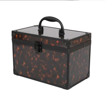 China Factory Directly Selling Double Layers Durable High Quality Aluminum Beauty Case Makeup Cosmetic Box for sale