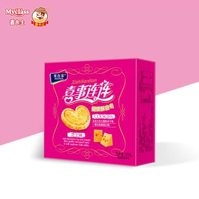 Chine Soft Crispy Cream Tin Cookie Semi Soft Delicious Cookie Stick Coated With Cheese Flavor Baking Tray à vendre