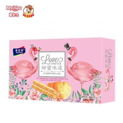 China Natural Cheese Flavor Cookie And Milk Flavor Egg Rolled Gift Packing Cookie / Egg Cookie for sale