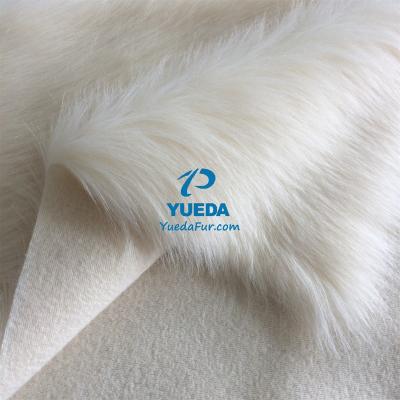 China [YUEDA Fur Factory] Toy Long Pile Fur Faux, Long Haired Faux Fur, Ivory Long Fur for sale