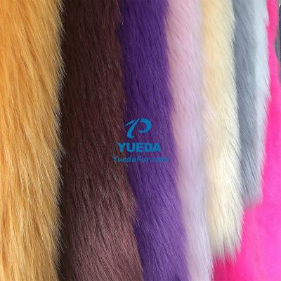 China [YUEDA Fur Factory] HEAVY TOY FAUX FOX FUR FABRIC IN ASSORTED COLORS TO MAKE PILLOWS, BLANKETS, RUGS, PAD, BLANKETS, FUR COLLAR for sale