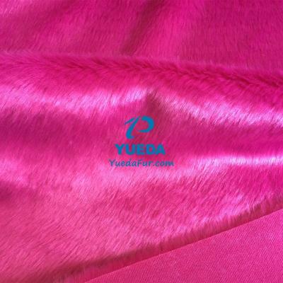 China Toy PINK FAUX COLOR RABBIT FUR FABRIC [YUEDA Fur Factory], BLEND ACRYLIC RABBIT POLYESTER FAUX FUR FABRIC for sale