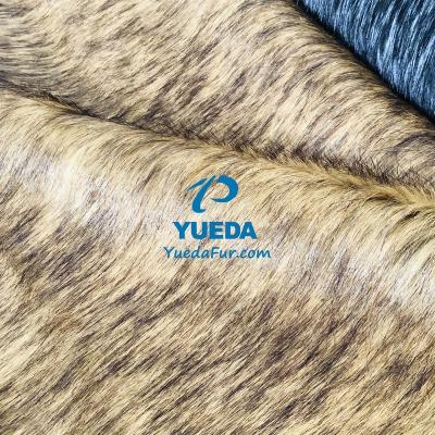 China [YUEDA Fur Factory] Faux Toy Faux Raccoon Fur, Beige Color Long Haired Fur Fabric for sale