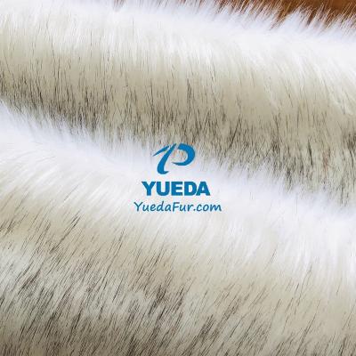 China [YUEDA Fur Factory] Toy White Fox Fur Faux, Long Haired Faux Fox Fur Fabric for sale