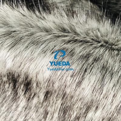 China [YUEDA Fur Factory] Faux Toy Faux Raccoon Fur, Beige Color Long Haired Fur Fabric for sale